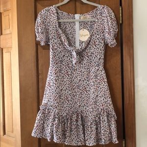 Verge Girl Delta Tie Front Mini Dress